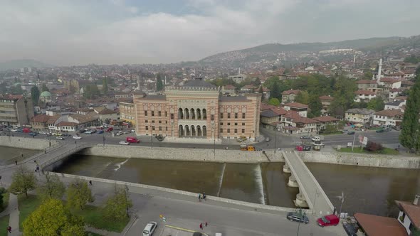 Aerial of the City Hall and its surroundings