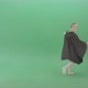 Ballet Girl In Matle Cloak Dancing On Green Screen - VideoHive Item for Sale