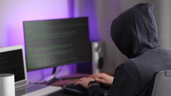 A Hacker in a Hood Types Program Code