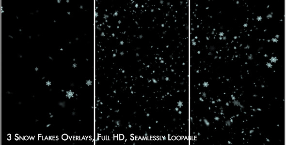 Snow Flakes Overlays Pack