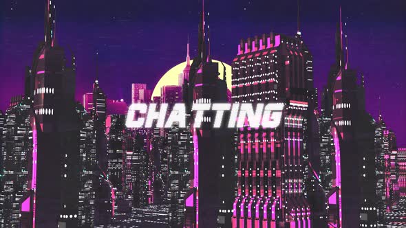 Retro Cyber City Background Chatting alt