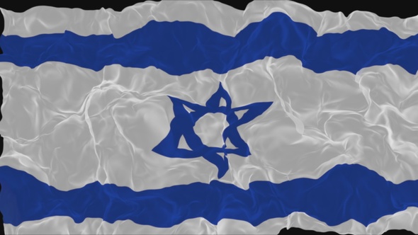 flag Israel turns into smoke. State weakening concept, alpha channel