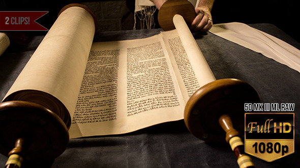 Unrolling a Hebrew Torah Scroll - 2 Pack