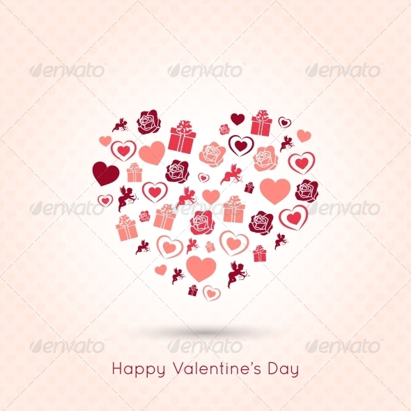 Valentines Day Heart Seamless Design Background