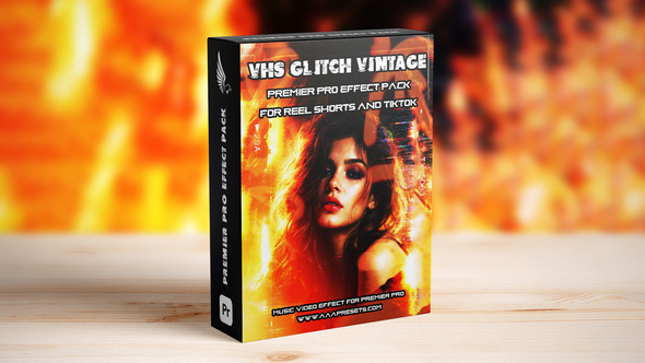 Cinematic VHS Glitch Vintage Transitions for Premiere Pro for Reels, Shorts & TikTok