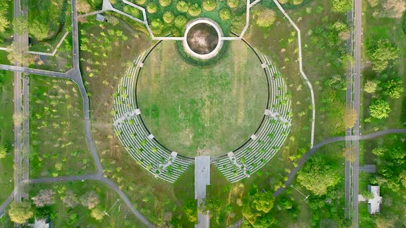 Benjakitti Park or Benchakitti Forest Park New Design Walkway in Central Bangkok Thailand