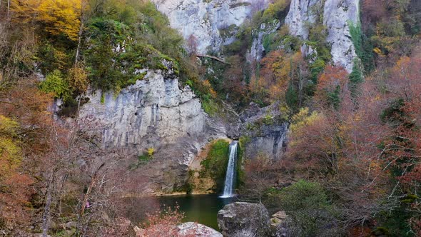 Waterfall and Autumn