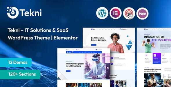Tekni – Technology WordPress Theme for SaaS & Startups