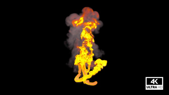 Fire Flame Trails With Smoke alt