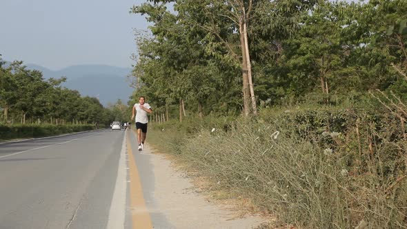 Young Man Jogging