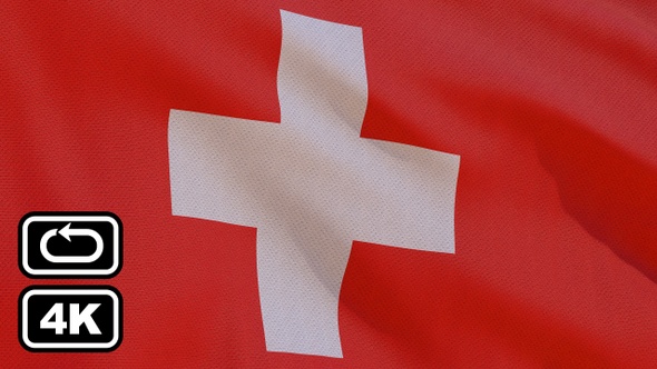 Switzerland Flag 4K Seamless Loop