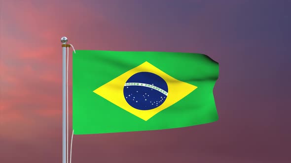 Brazil Flag 4k