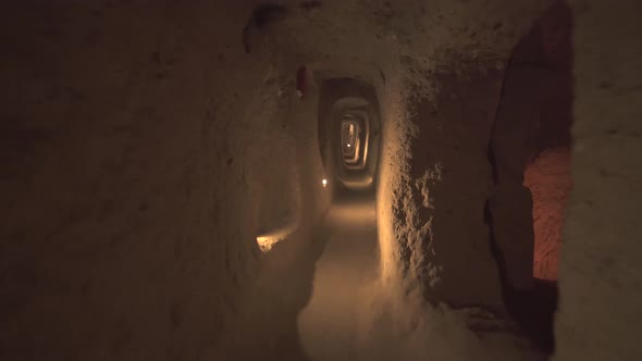 A Long Corridor Connecting the Rooms of the Underground City