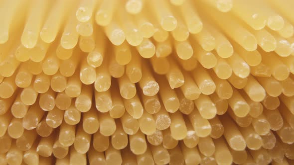 Uncooked Pasta Spaghetti Macro Shot