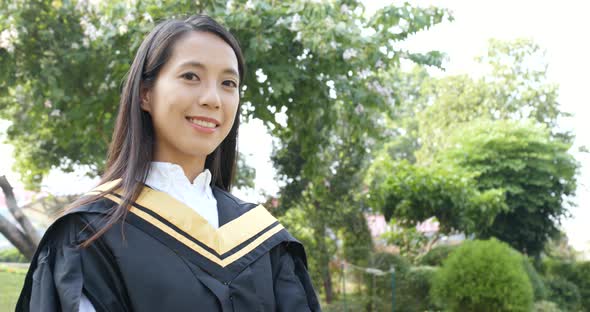 Asian woman graduation