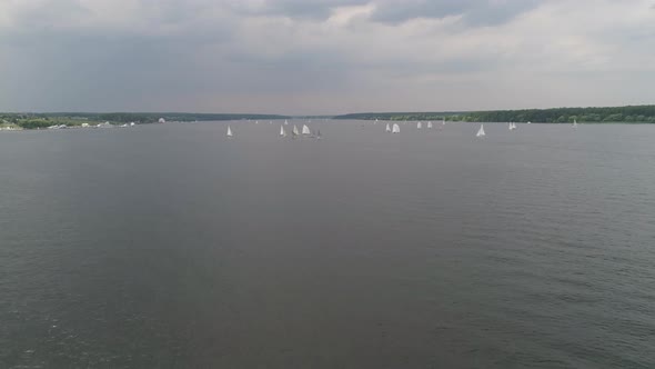 Sailboats on Water Surface