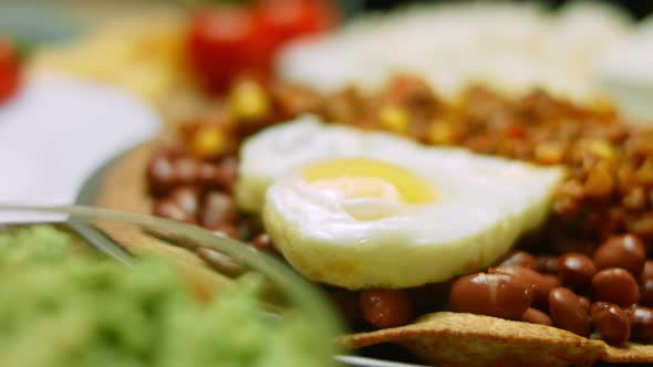 Huevos Rancheros with Heartshaped Egg