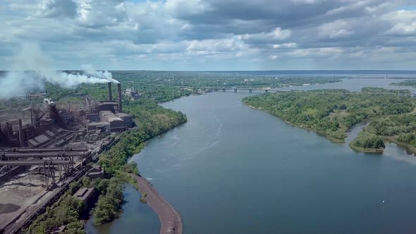 Aerial View of Metallurgical Plant