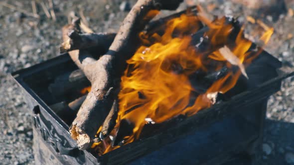 Closeup Flames From Fire