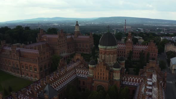 Aerial View of the Residence of Bukovinian and Dalmatian Metropolitans