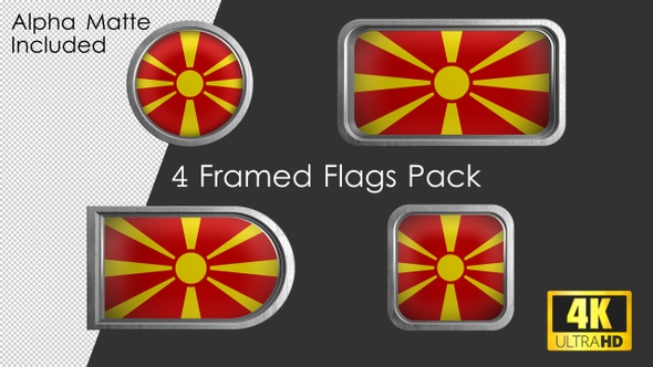Framed Macedonia Flag Pack