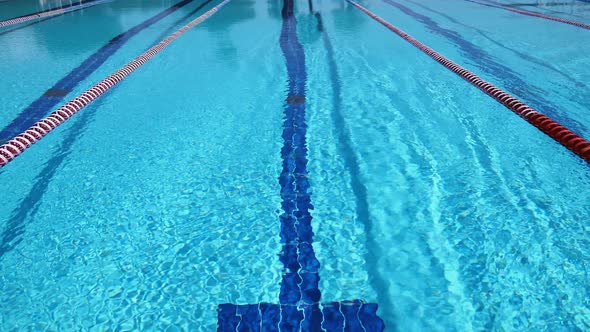 Olympic Swimming Pool Background on a Bright Sunny Day