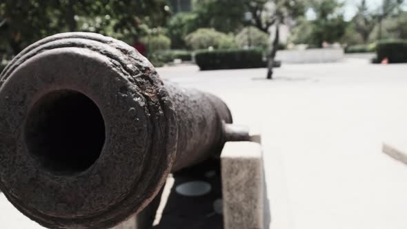 Cannons on the Waterfront Cannon Barrel at Stone Town Zanzibar Tanzania