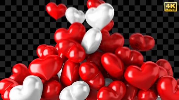 Heart Red and White Transition