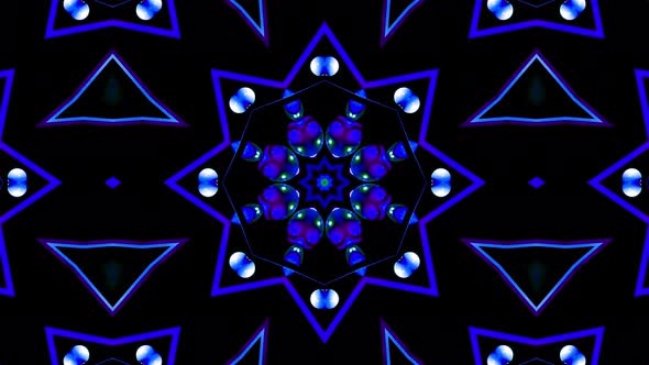 Futuristic kaleidoscope patterns VJ Loop Psychedelic motion Abstract Background