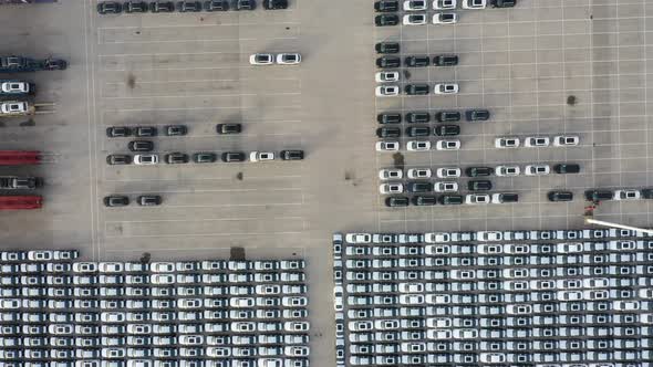 Parking lot in factory