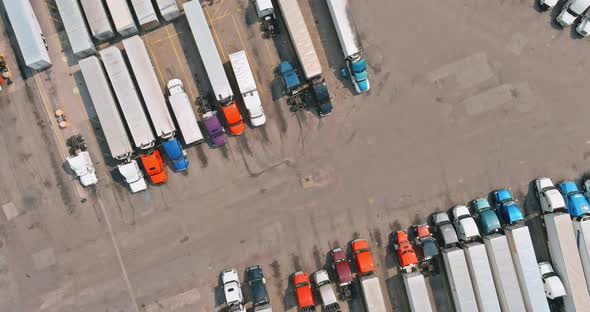 Aerial View with Rest Area for Heavy Trucks