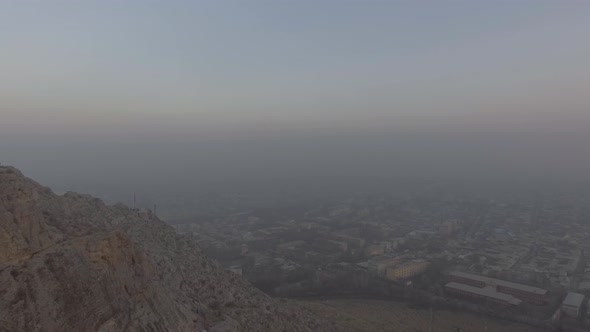 Girl In Mountains Aerial Video