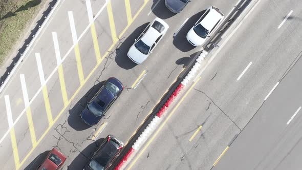 Cars on the Road Aerial View