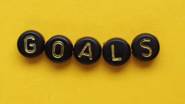 Goals Word Desired Result Motivation Cubes Orange