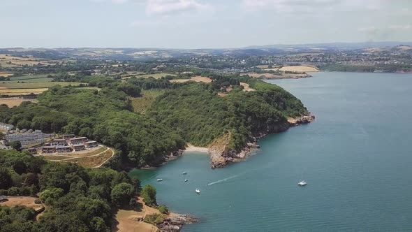 Aerial View of a Bay near Brixham, England