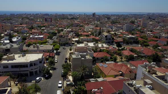 Aerial of Limassol city in Cyprus taken by drone overview