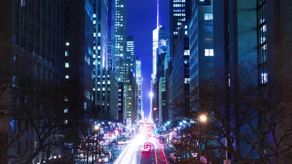 Night Traffic on E42nd Street