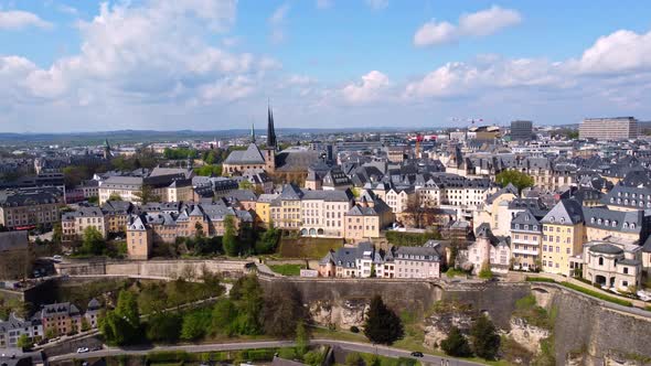 Typical View Over the City of Luxemburg