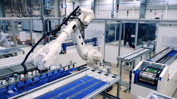 Robotic Machine is Relocating Solar Modules