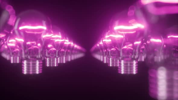 Surface of Flashing Incandescent Purple Bulbs alt