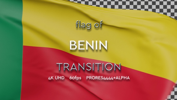 Flag of Benin Transition | UHD | 60fps