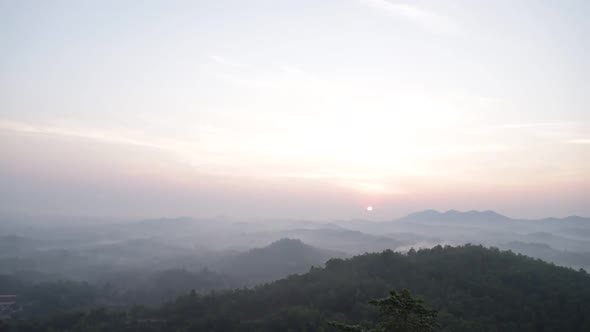 Amazing Sunrise at Narahari Parvatha Temple, DK KA India- Right Pan