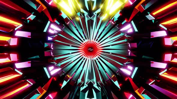 Amazing View Party Kaleidoscope Carnival Background Vj Loop HD