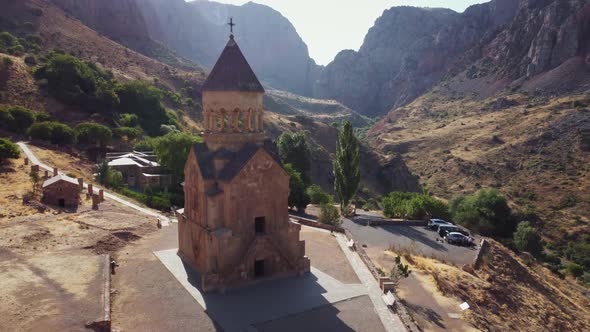 Noravank Monastery, Armenia. 4K Aerial