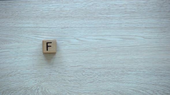 Family Stop Motion Word on Wooden Cubes