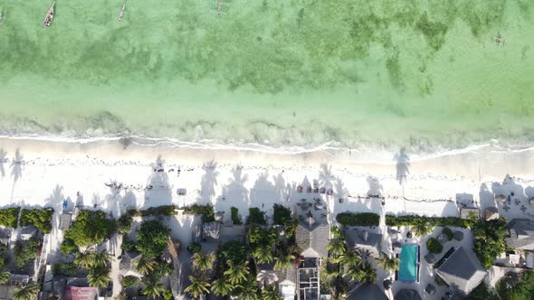 Beautiful Beach Near the Coast of Zanzibar Island Tanzania