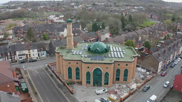 the new Mosque being built for the growing muslim community to worship and congregate