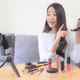 Young asian woman online review cosmetic - VideoHive Item for Sale