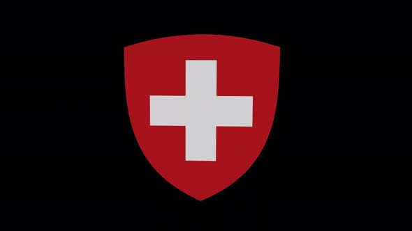 Coat Of Arms Of  Switzerland  With Alpha Channel  - 4K