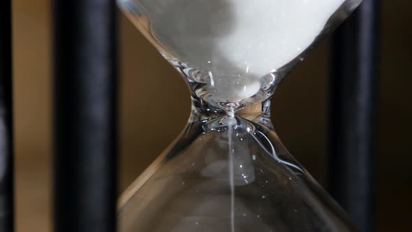 Hourglass. Poured the Sand in Clock. Close Up